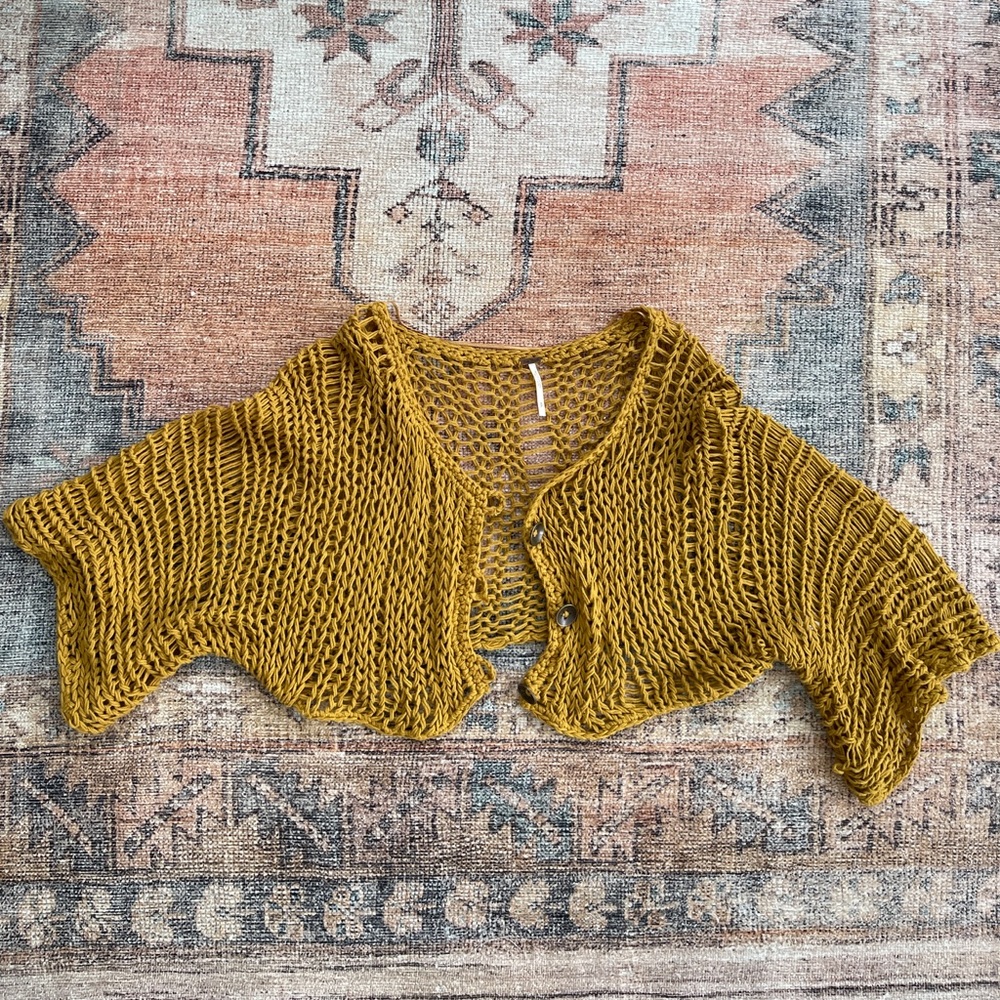 Loose Crochet Free People Cardigan